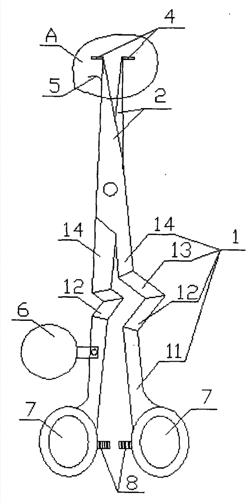 Surgical operation scissors