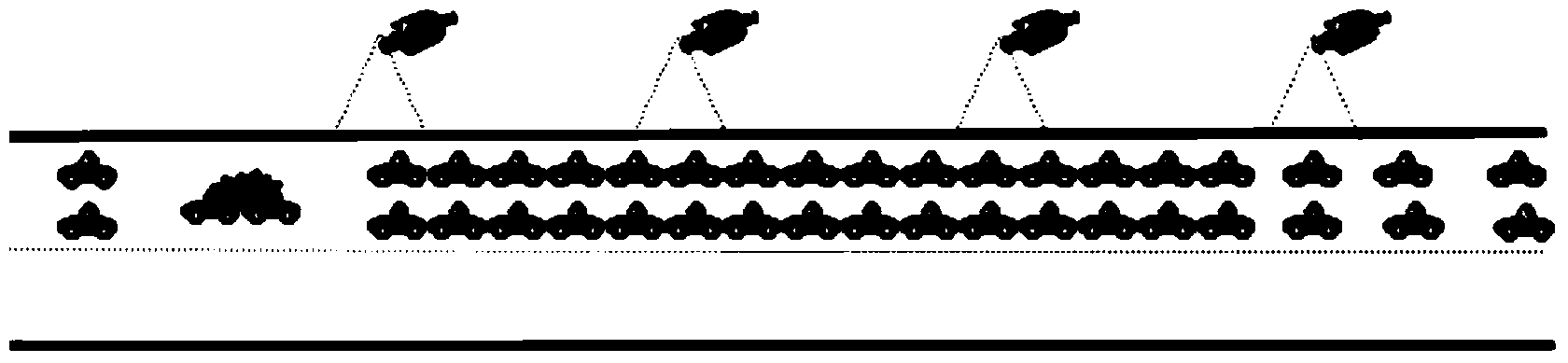 Distributed video based highway traffic incident influence range dynamic monitoring method