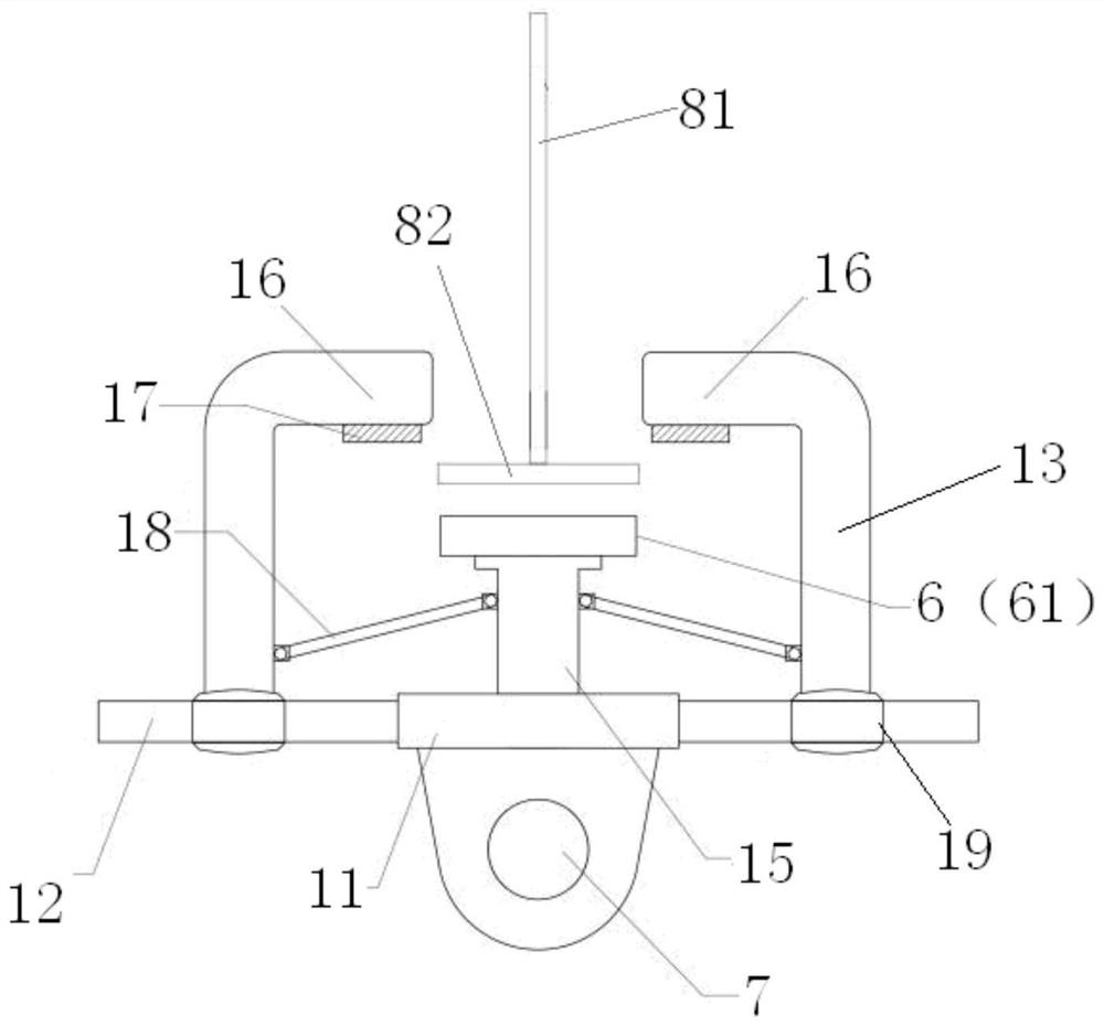 A lower chord reinforced steel truss girder inspection vehicle lifting platform