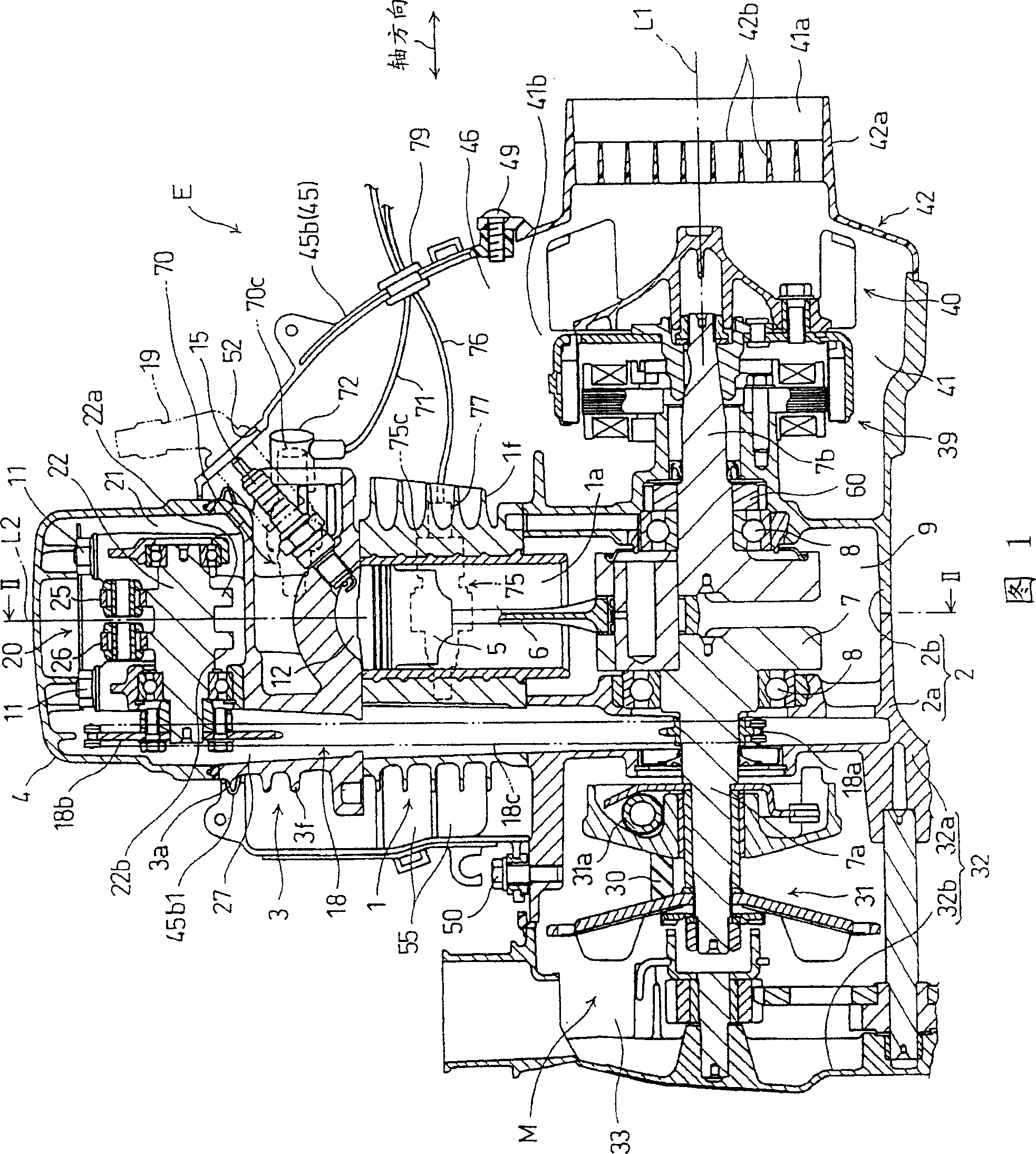 Air cooling internal combustion engine with sensor for detecting ic engine state