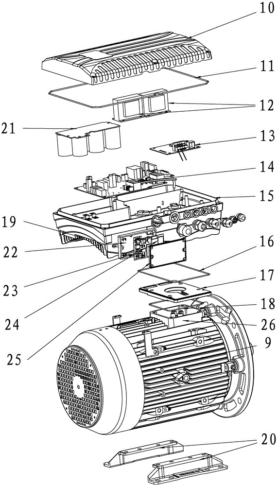 Intelligently controlled integrated variable frequency motor system