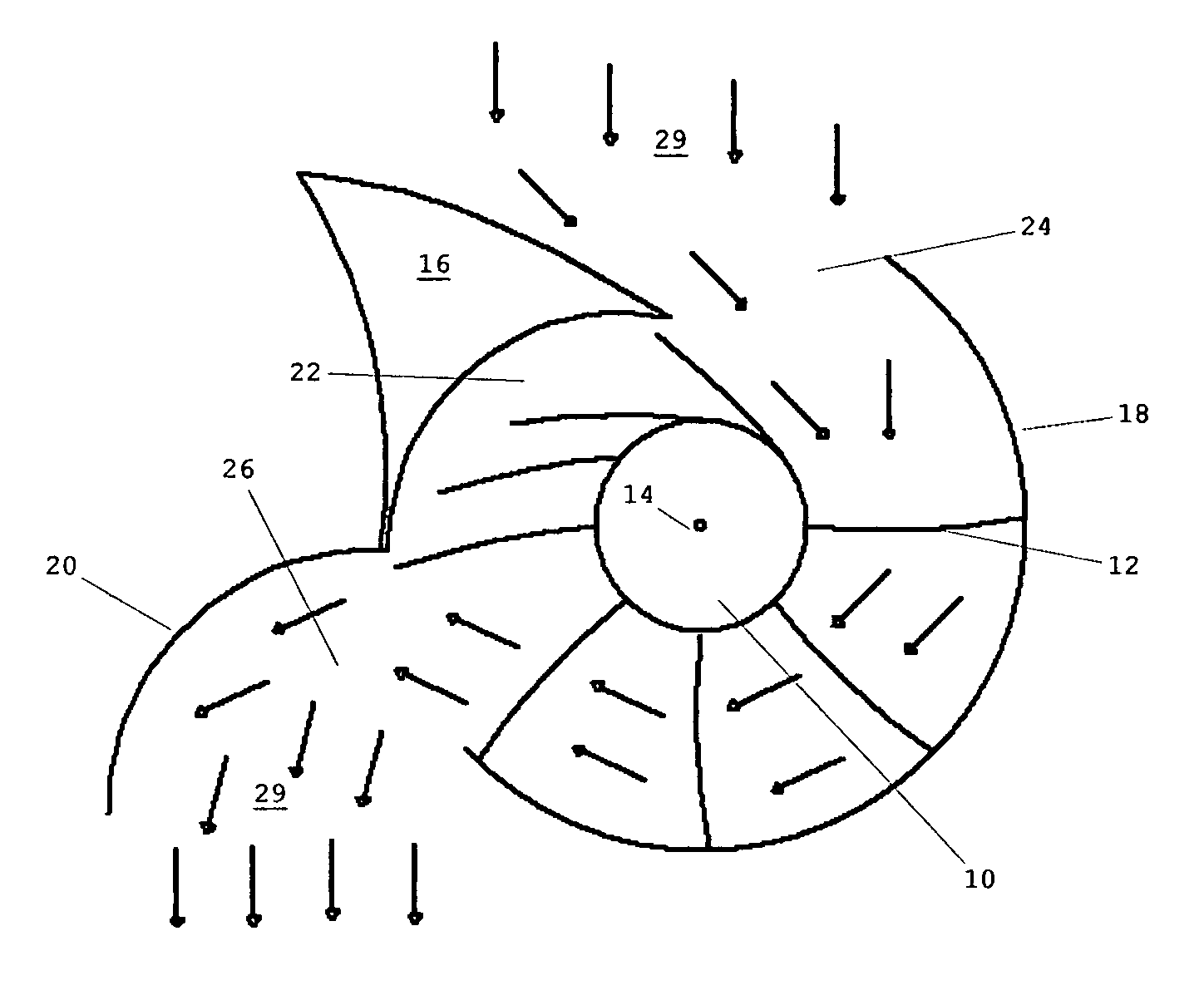 Water current powered motor