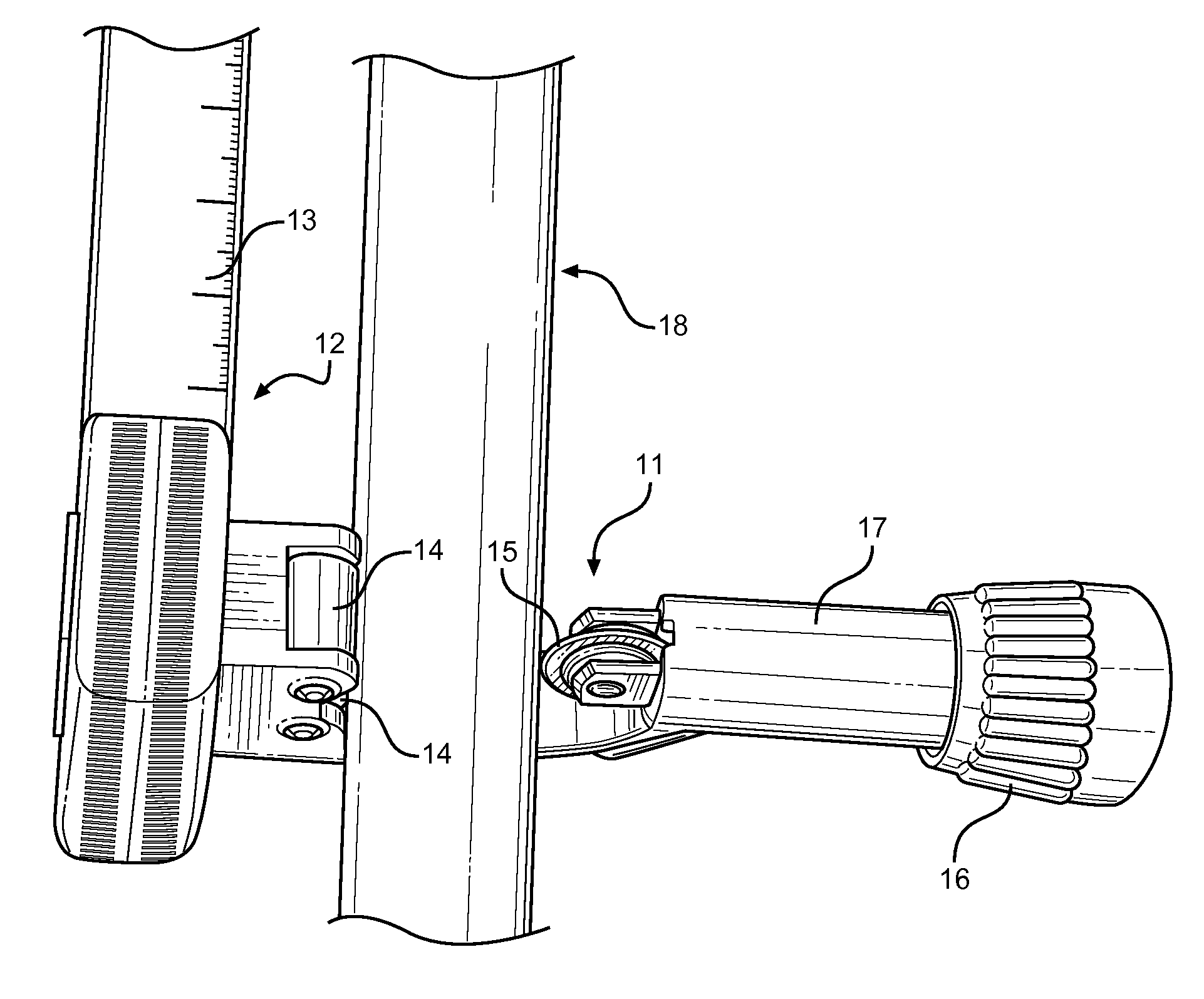 Combination Measuring and Pipe Cutting Device