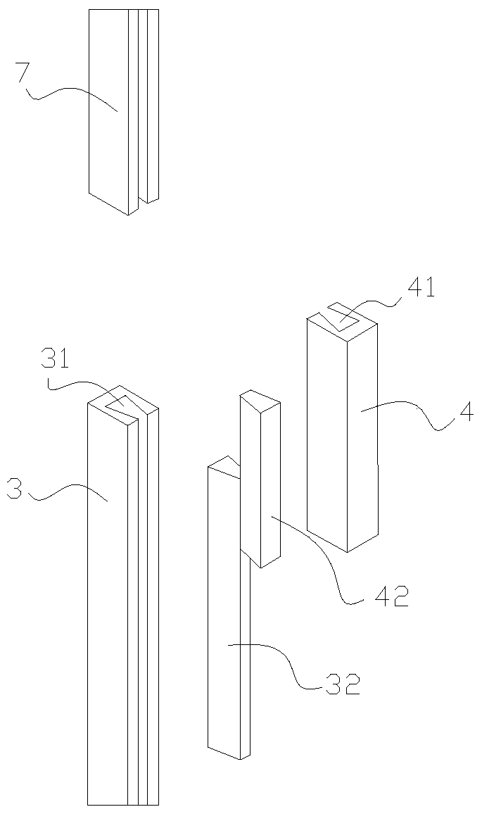 Aluminum-formwork vertical-profile square beam connection joint and aluminum formwork system