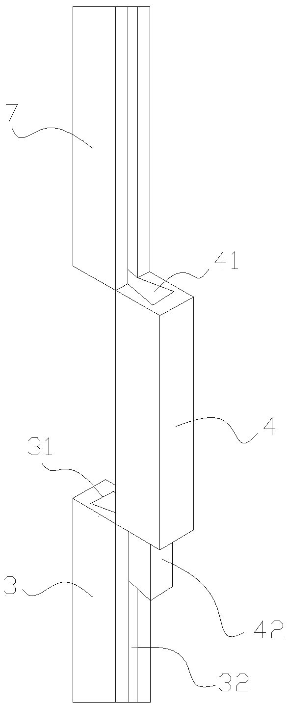 Aluminum-formwork vertical-profile square beam connection joint and aluminum formwork system