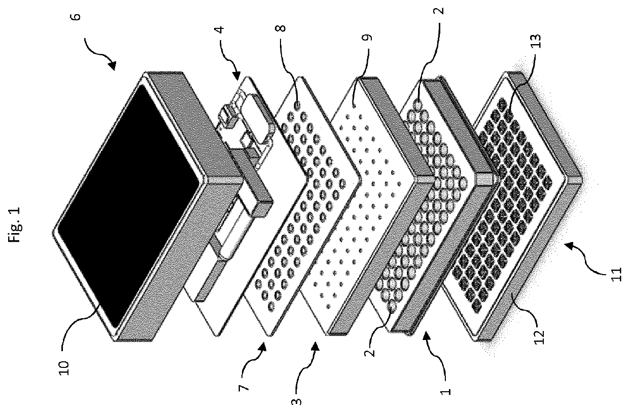 Device for processing a liquid sample