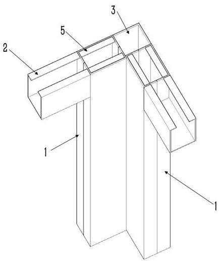 Spliced special-shaped concrete filled steel tubular column beam-column connecting joint and construction method thereof