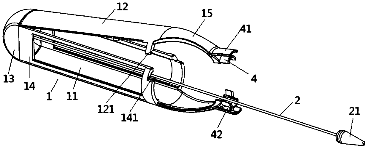 Covered stent conveying and releasing system