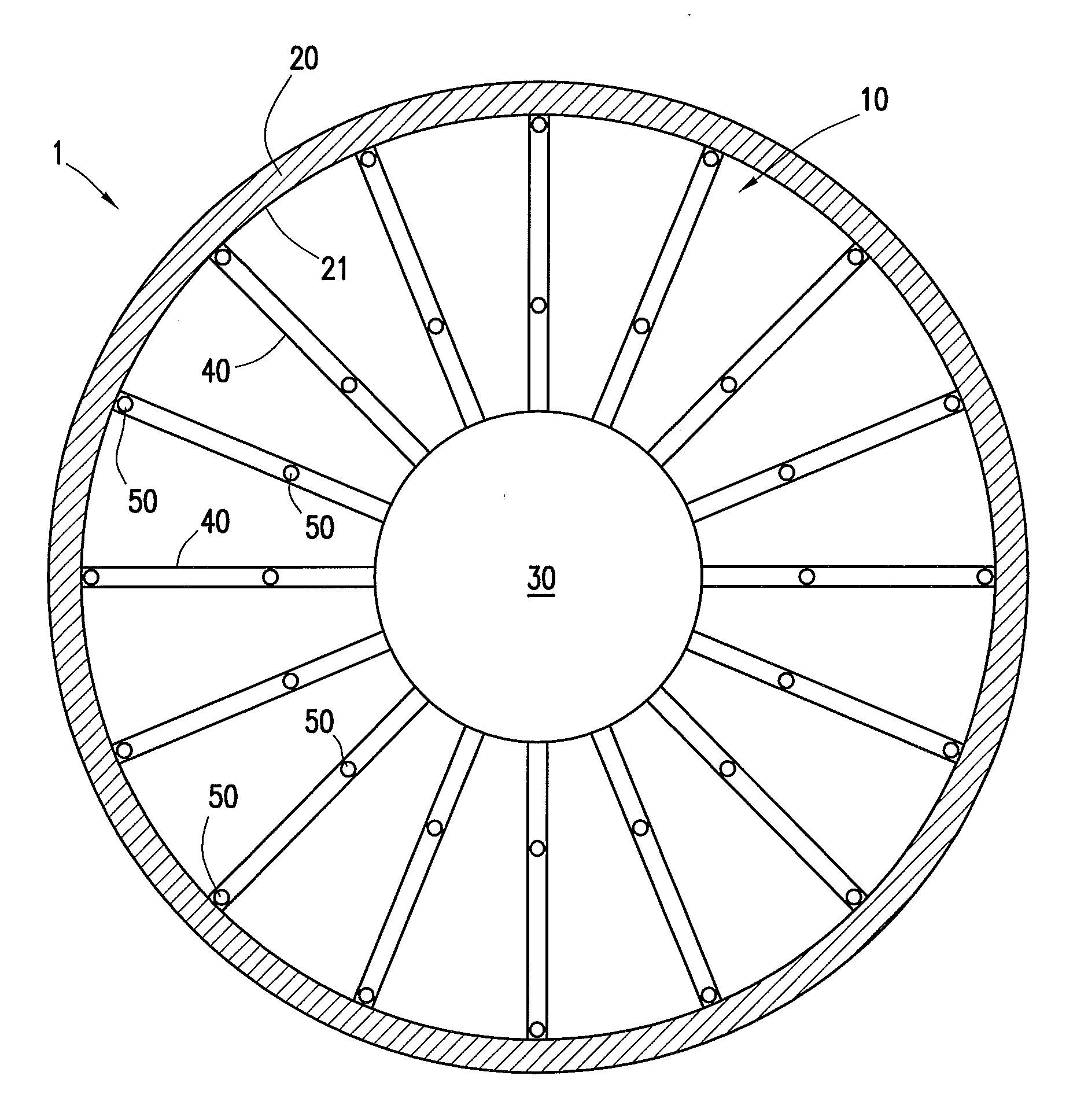 Matrix temperature production logging tool