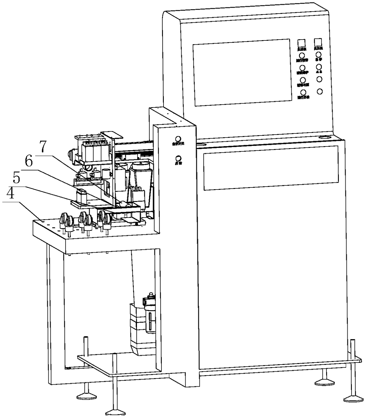 Automatic glass digital printing system and using method thereof