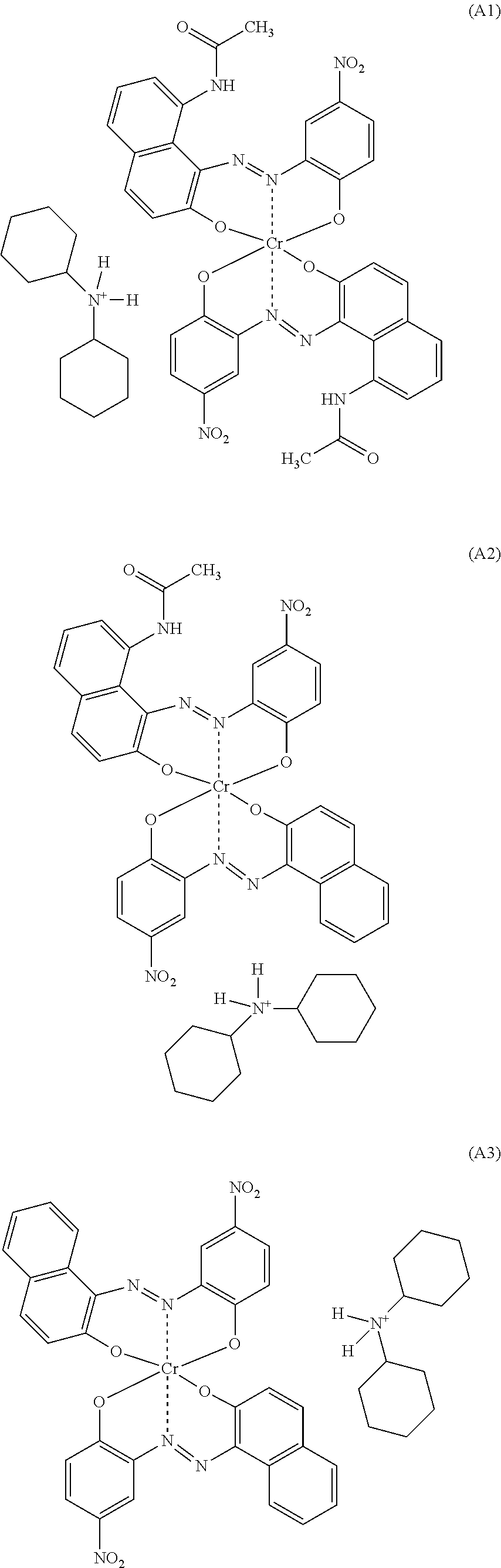 Polyamide composition which is dyed in black, production and use thereof