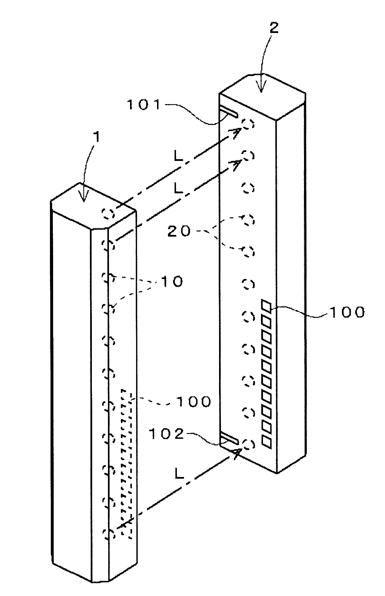 Multi-optical axis photoelectronic sensor