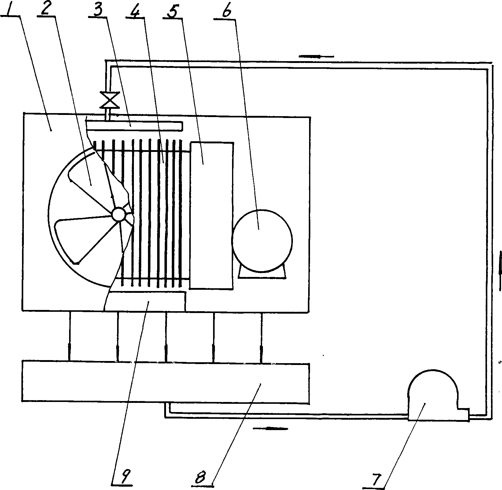 Refrigerator with air-cooling, water-cooling and evaporation cooling integration