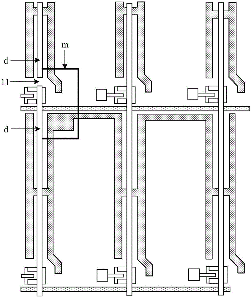 Data line maintenance method and array substrate