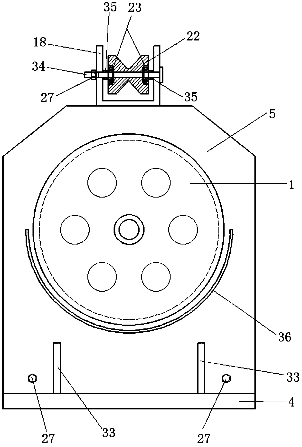 Novel counterweight device of high-speed wire packing machine