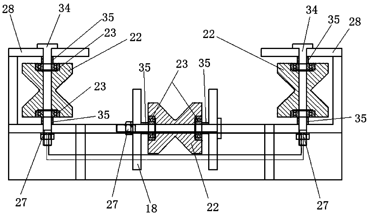 Novel counterweight device of high-speed wire packing machine