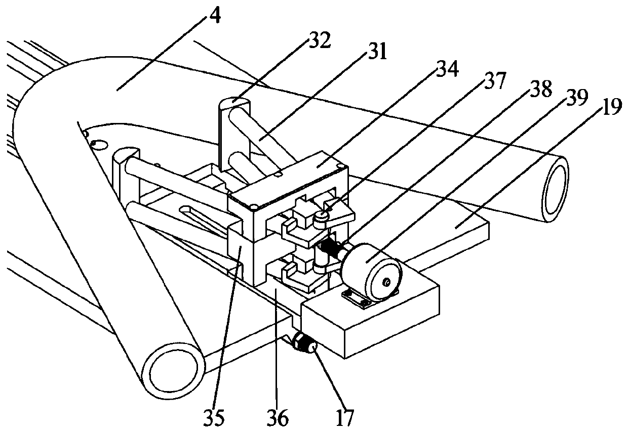 Positioning mechanism for measuring cross section distortion of metal bent pipe