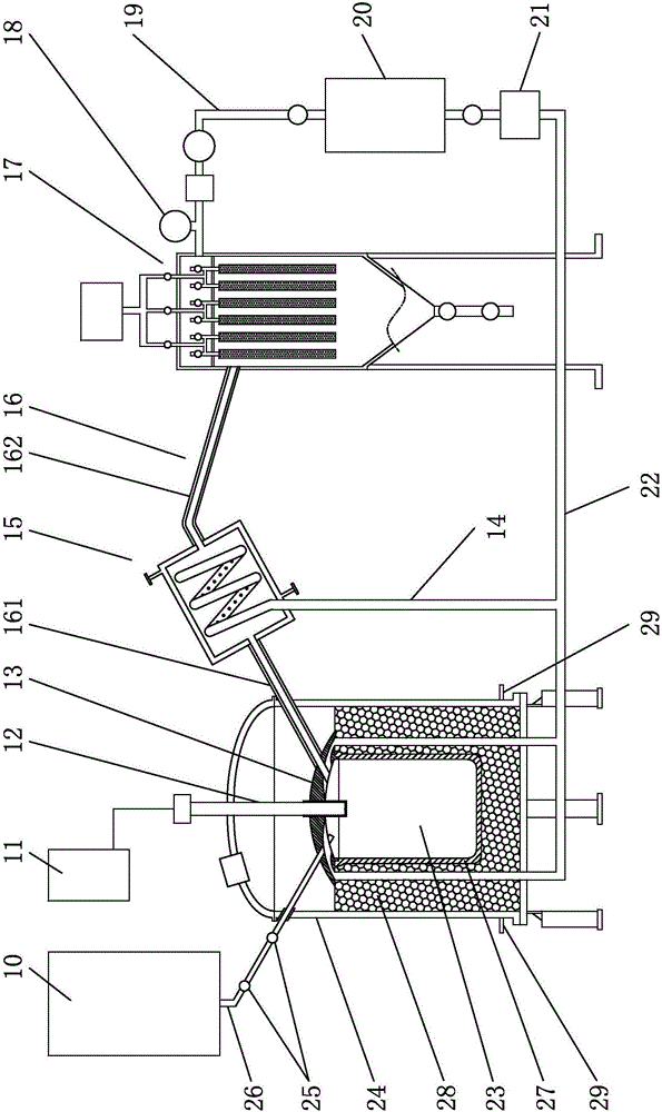 Device for achieving continuous mass production of high-purity nanoscale metal particles through circulation cooling