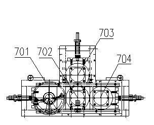 Three-dimensional punching mechanism and punching method of disposable sanitary material