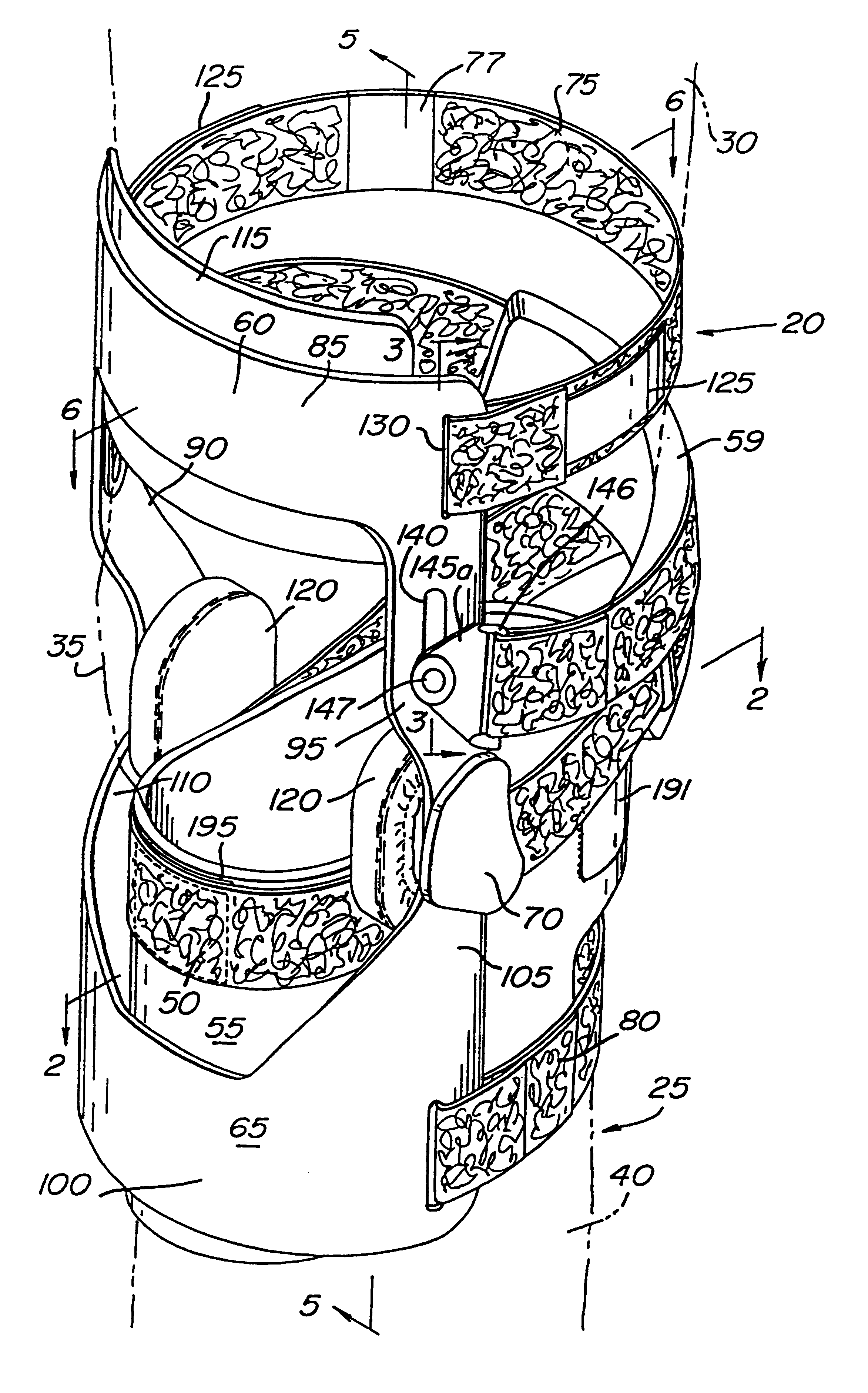 Dynamic orthopedic knee brace assembly