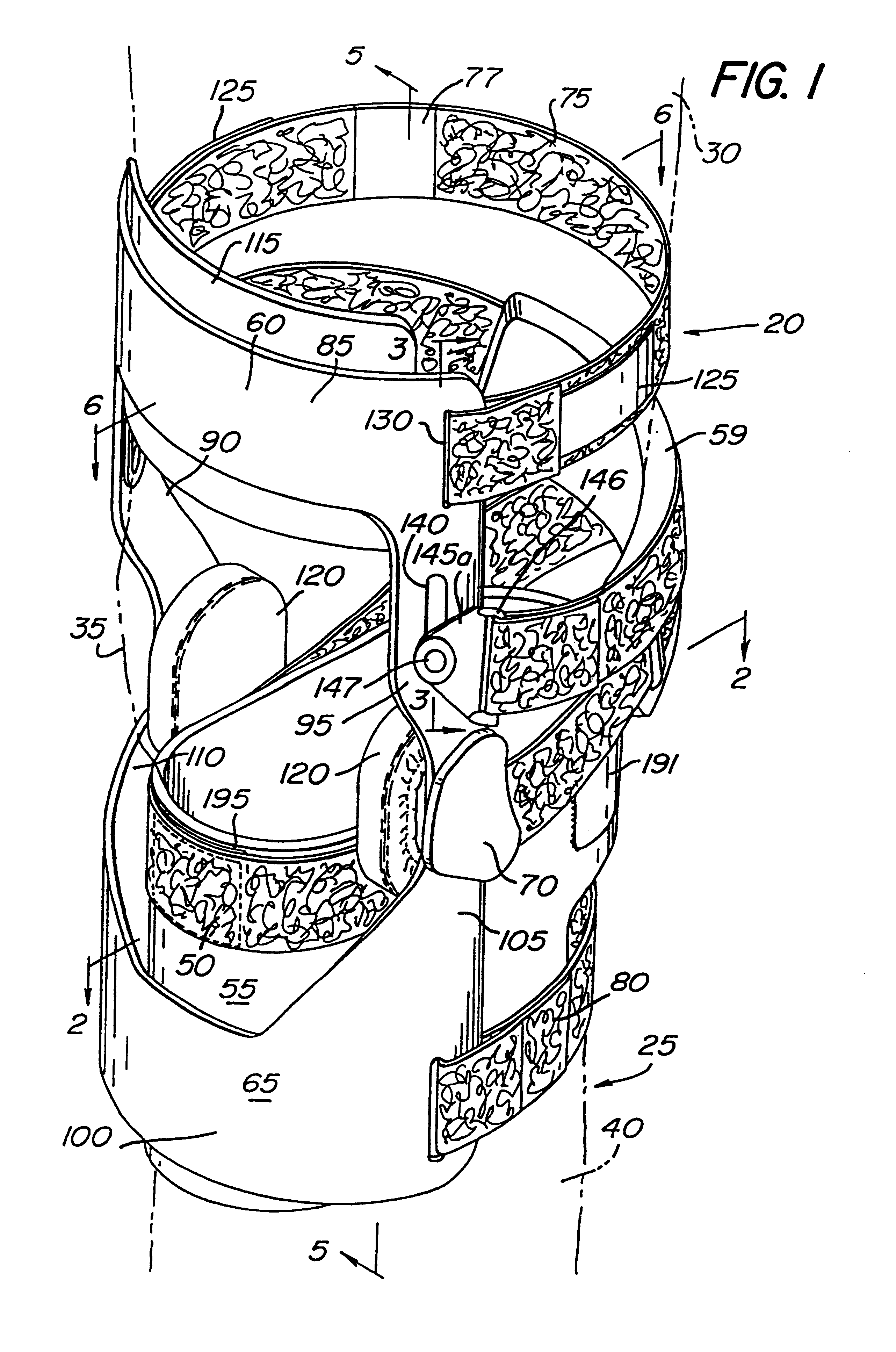 Dynamic orthopedic knee brace assembly