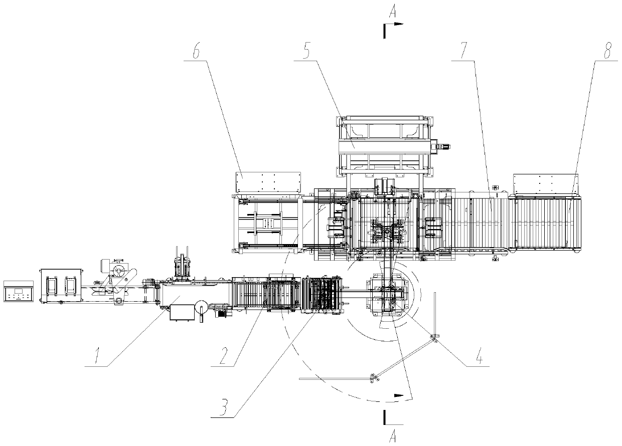 Robot packaging and stacking system and use method