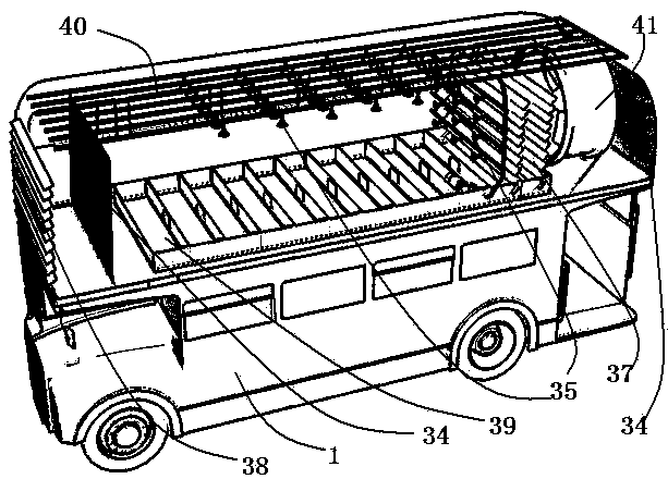 Dehazing motor vehicle with liftable bottom air inlet