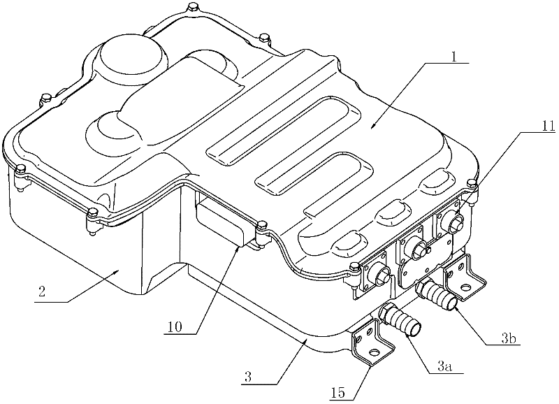 Water-cooled motor controller for high power density electric vehicle