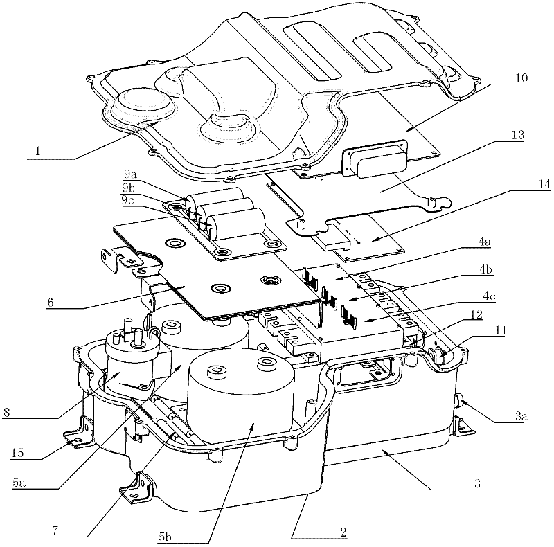 Water-cooled motor controller for high power density electric vehicle