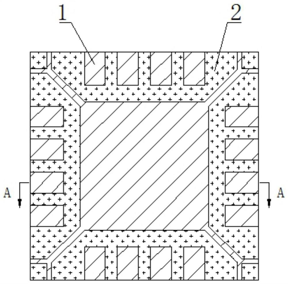 Adapter plate facilitating underfill of large-size element and manufacturing method thereof