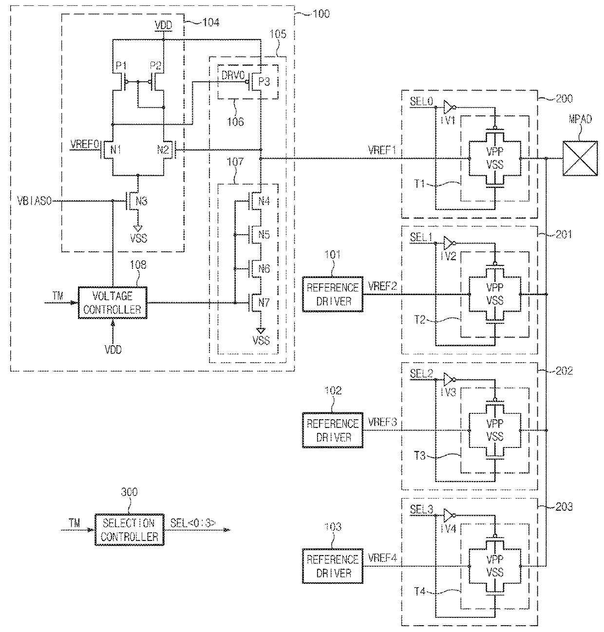 Reference selection circuit