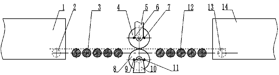 Device for producing tempered embossed plate glass by using float plate glass