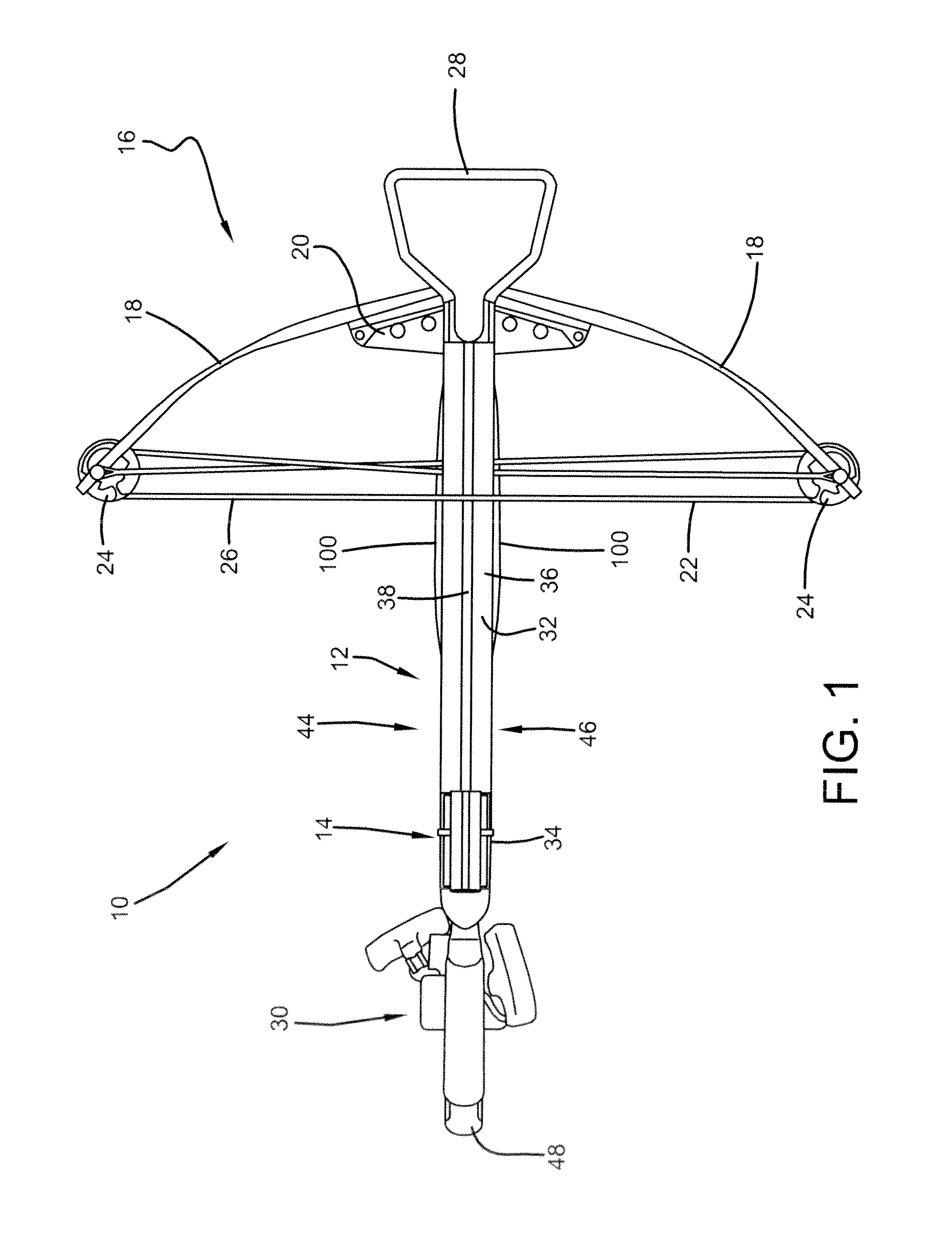 Crossbow integrated grip guard