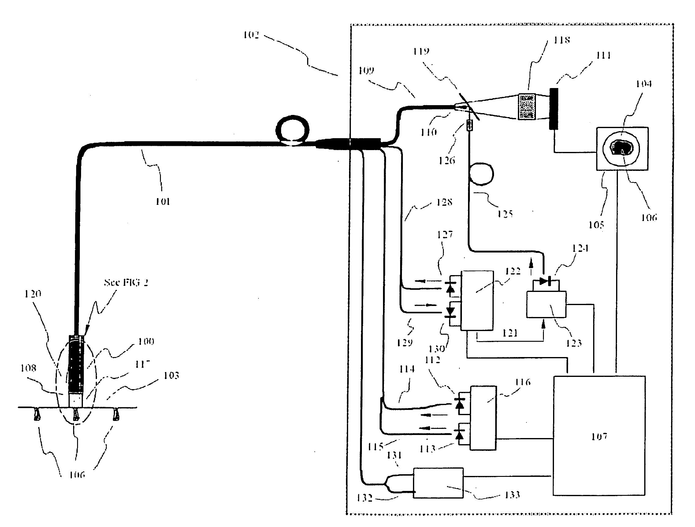 Coherent imaging fiber based hair removal device