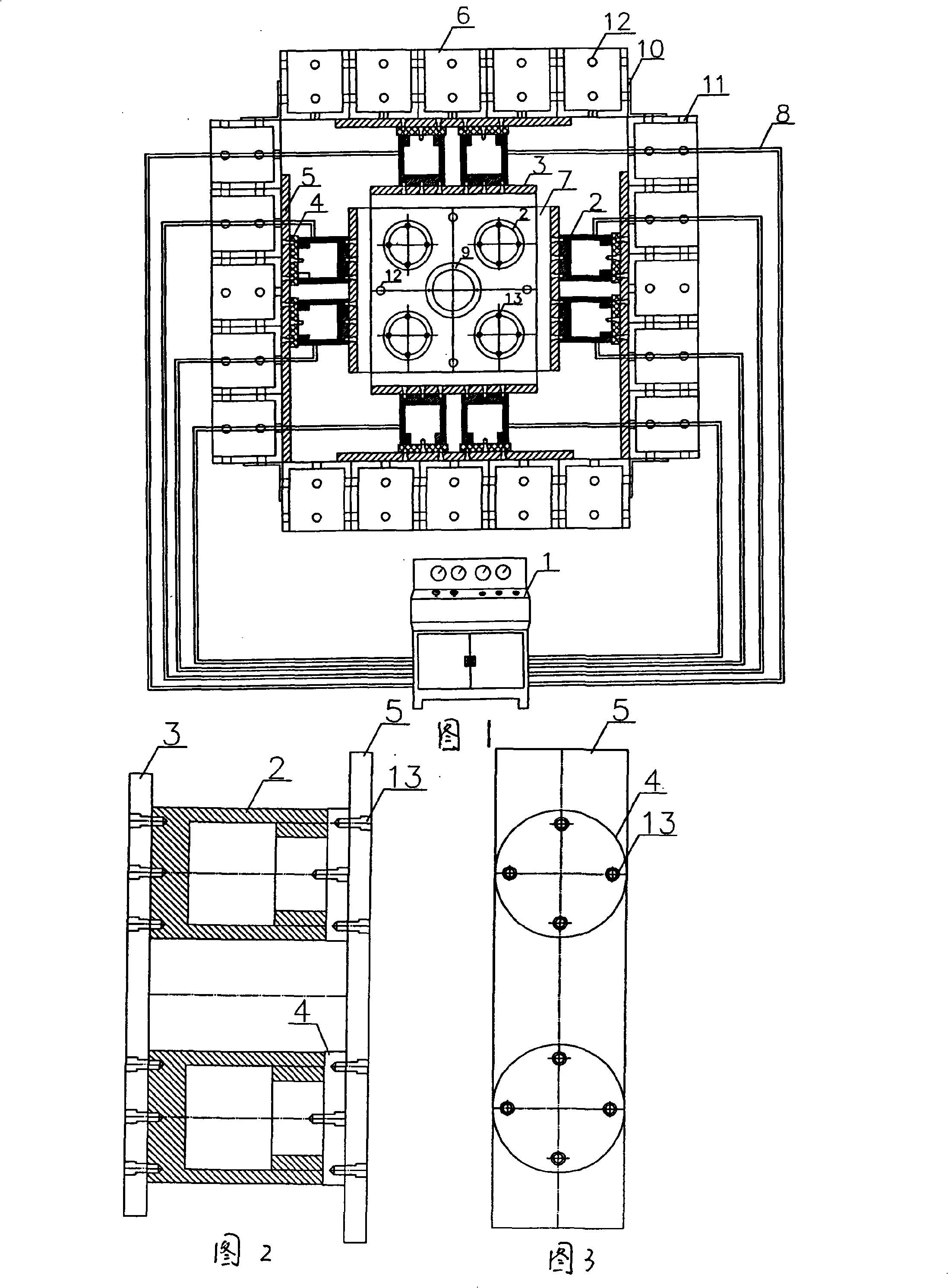 High crustal stress genuine three-dimensional load model trial system