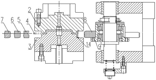 Rotary pressing tooling for manufacturing asymmetric T-shaped rotary pressing belt wheels