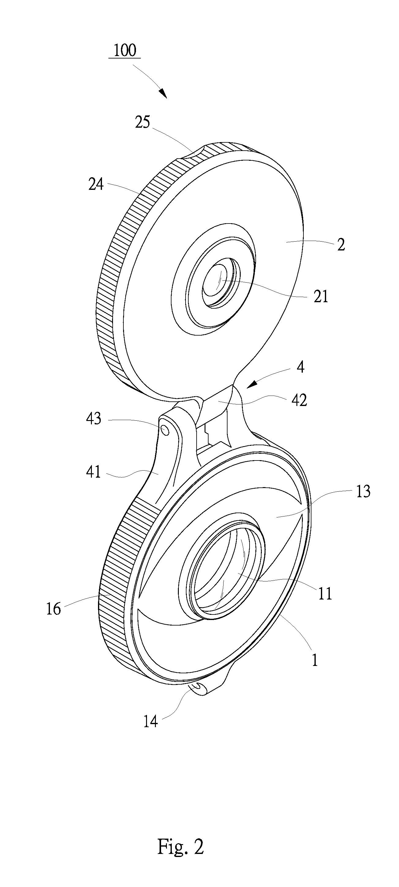 Switchable high and low magnification lightweight microscope lens structure