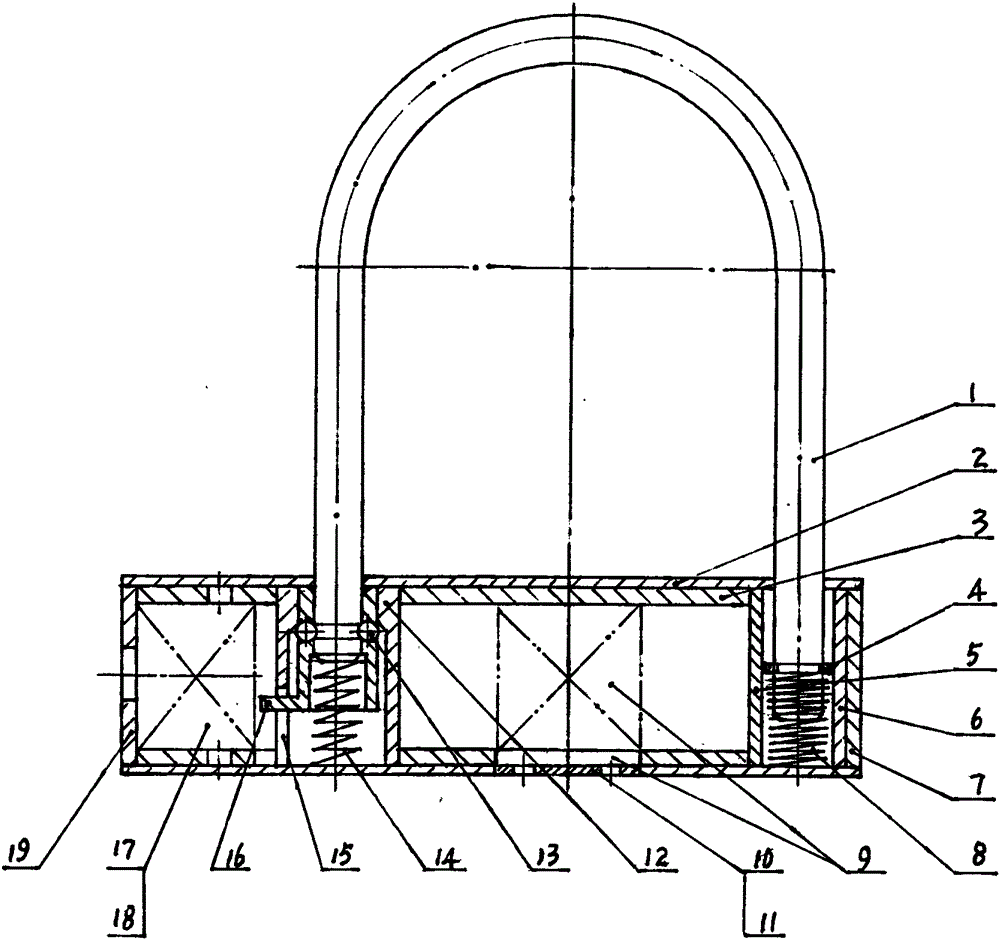 Stainless steel fully enclosed marble lock