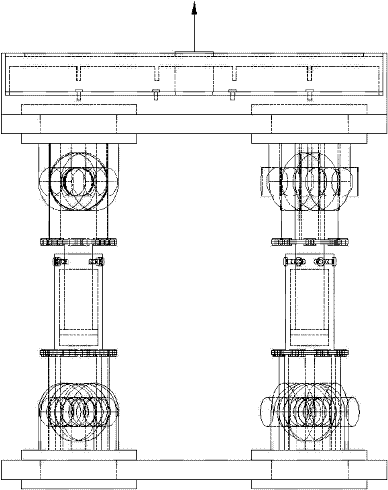 Mooring hole local structure strength testing mechanism