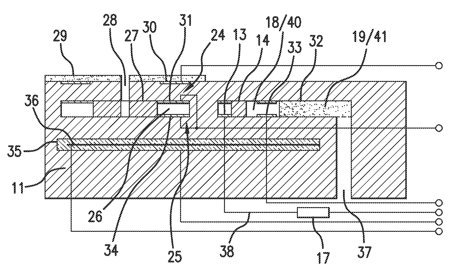 Device for measuring the pressure in a gas mixture