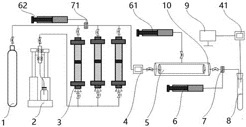 Experimental device researching influence of formation water with high degree of mineralization on CO2 flooding