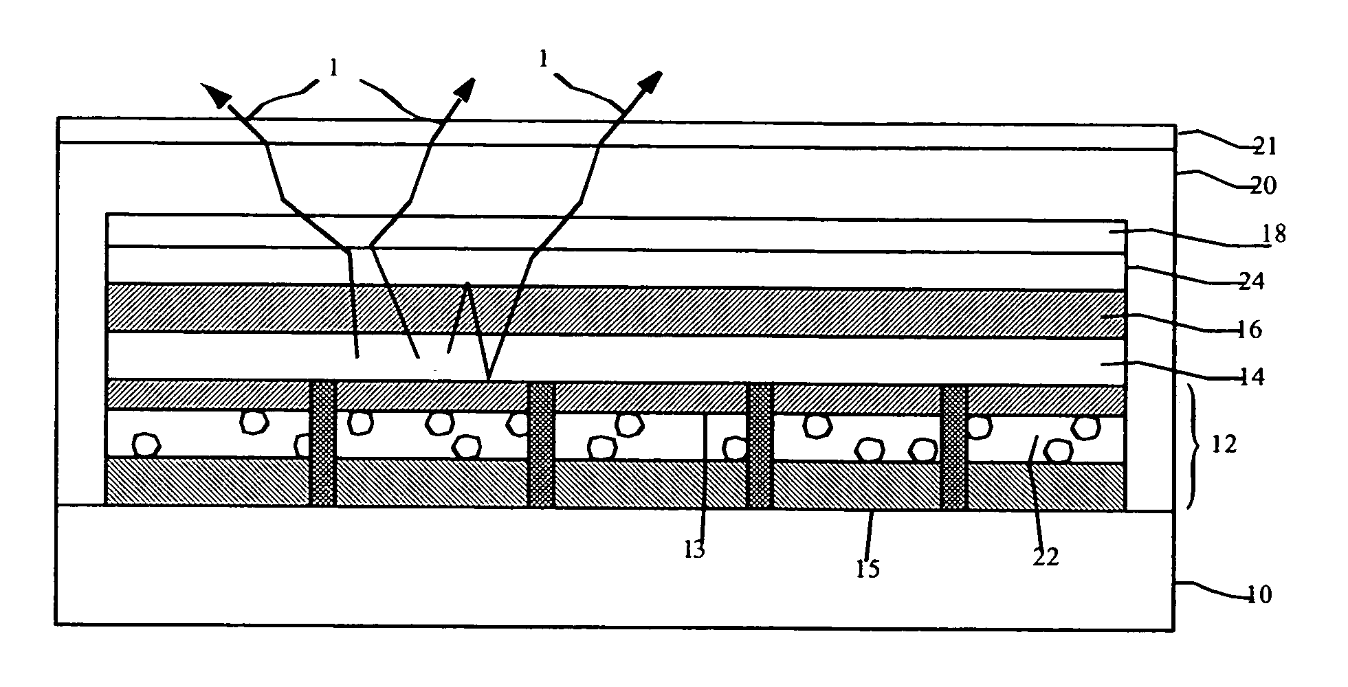 OLED device with improved light output