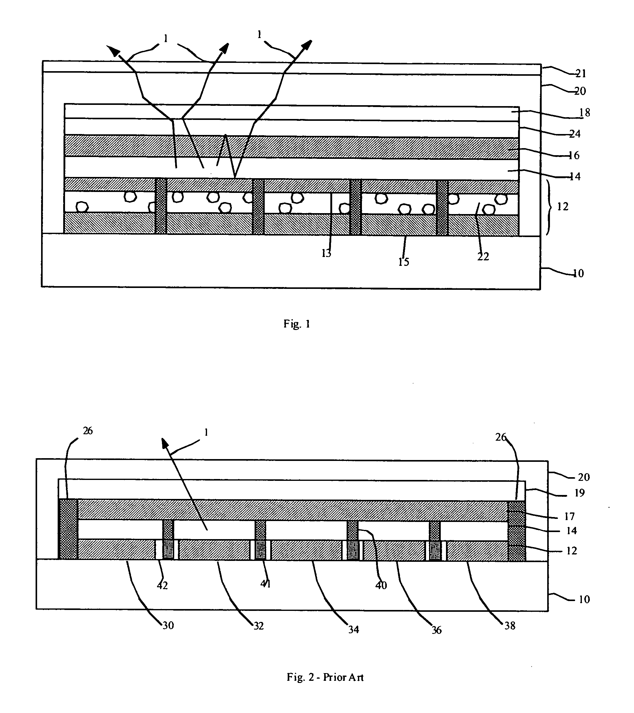 OLED device with improved light output