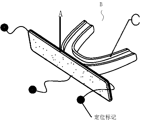 Non-invasive in-vitro tumor positioning system and method by fixing mark points