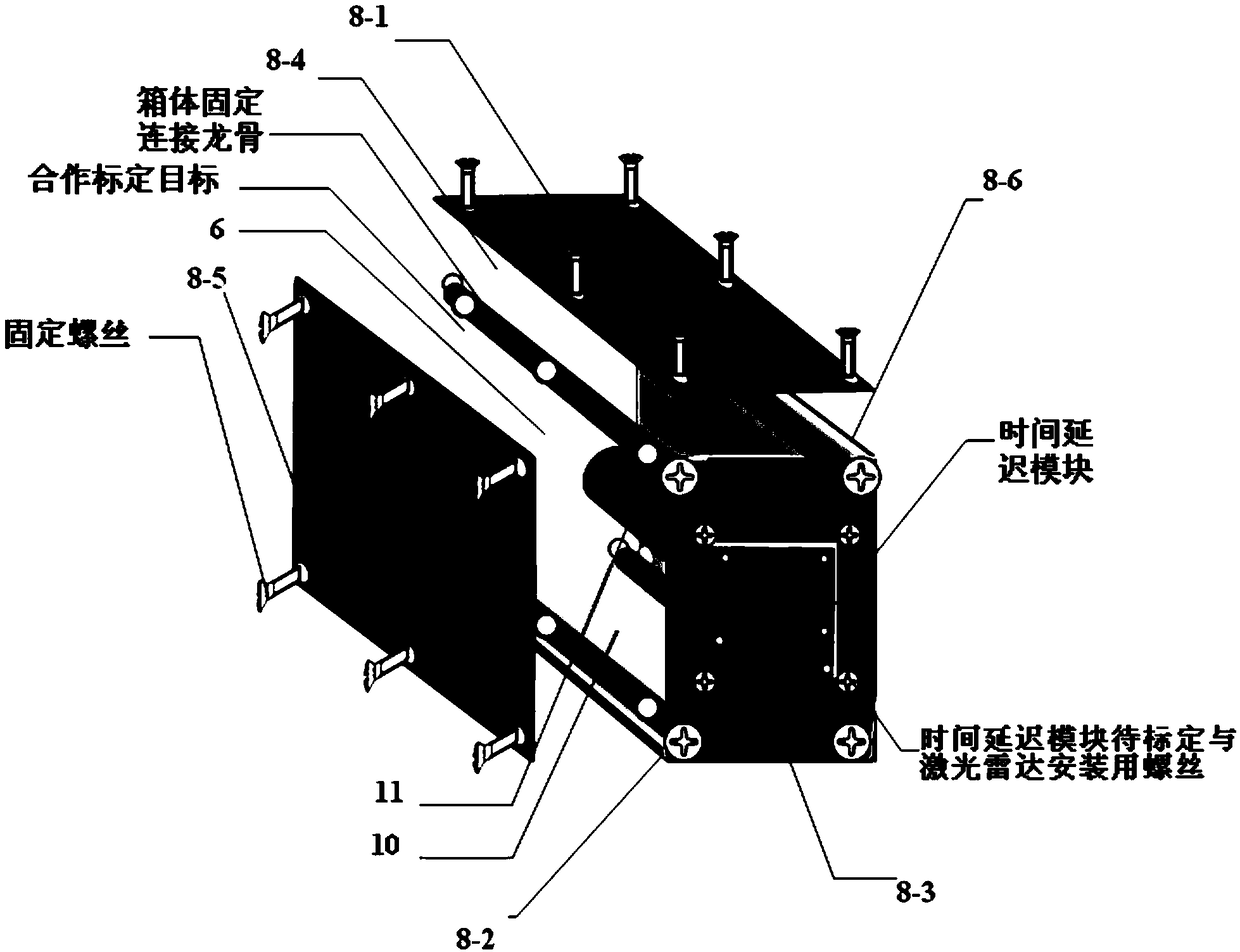 Laser radar calibration device and calibration method based on space-time transformation