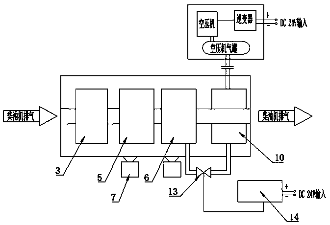 Device for purifying diesel engine pulses and extracting high-quality nano graphene carbon granules