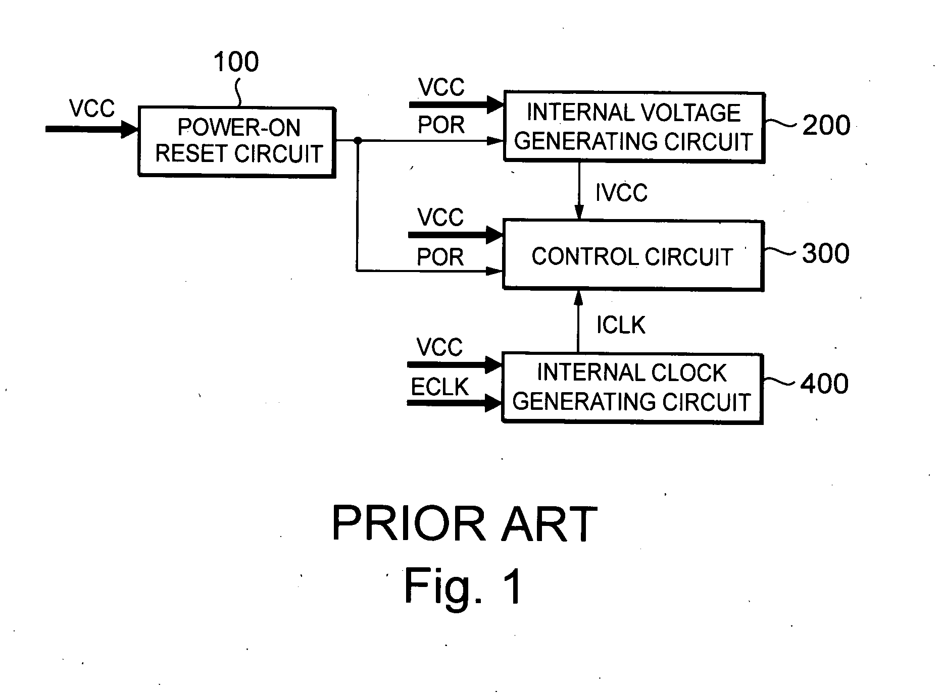 Semiconductor integrated circuit having a power-on reset circuit in a semiconductor memory device