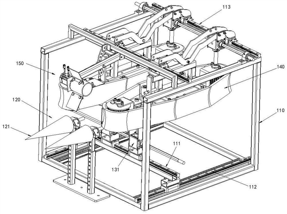 Low-loss conveying test platform for heading vegetables