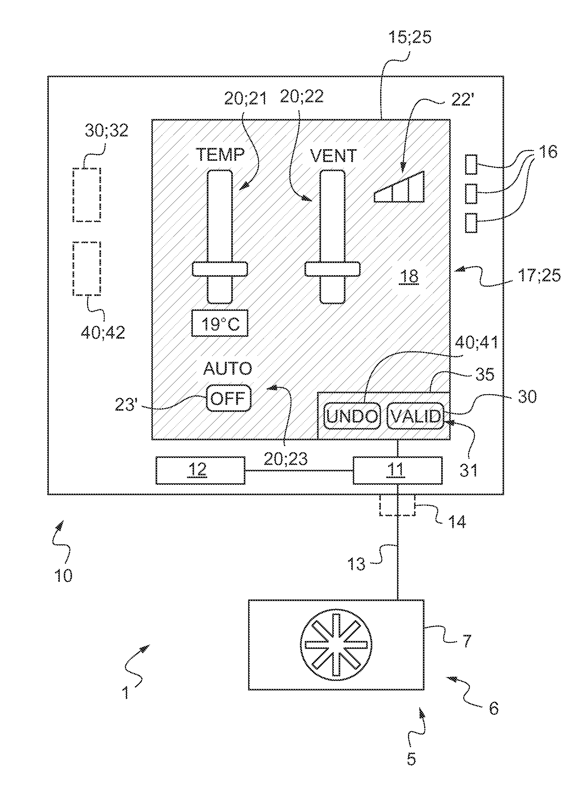 Method and a device for controlling at least one piece of equipment