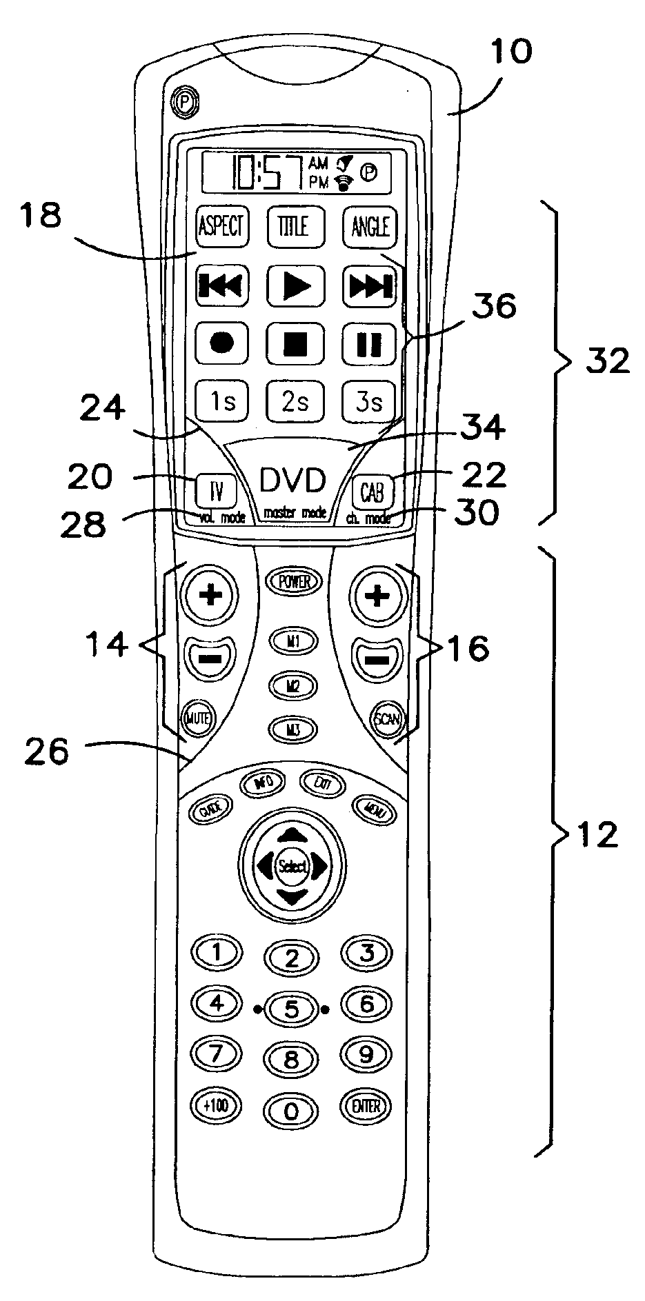 Control device with easy lock feature